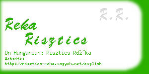 reka risztics business card